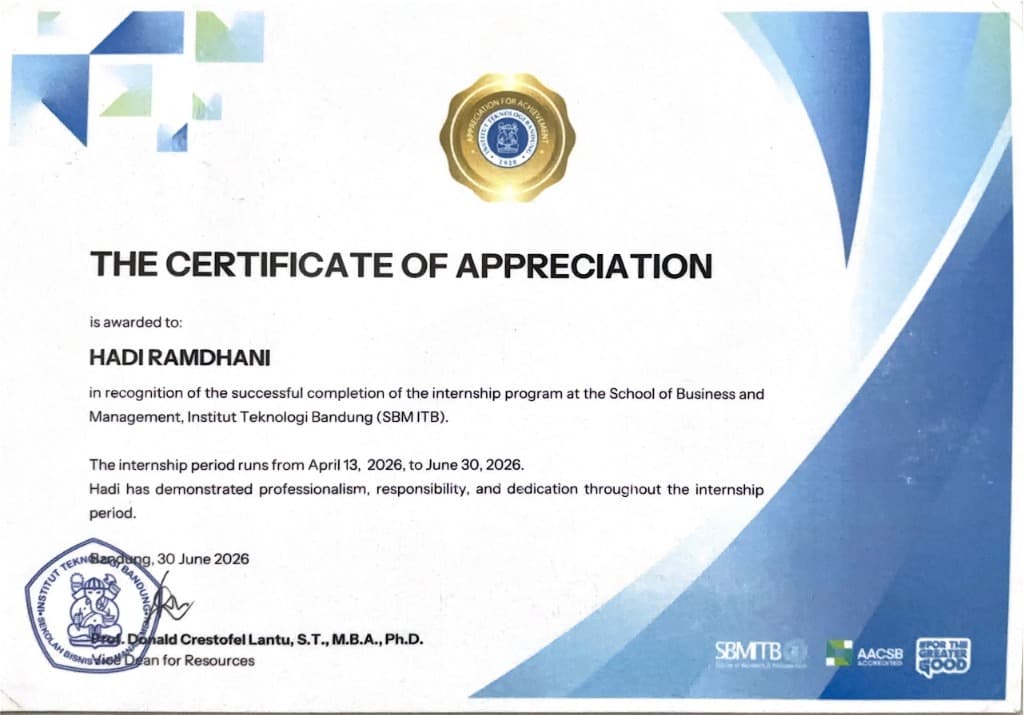 Internship Certificate